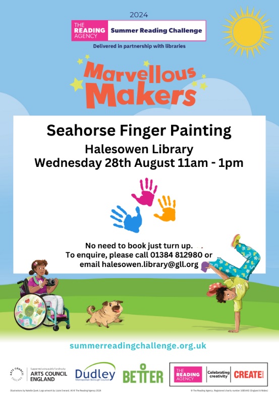 Halesowen Library - Seahorse Finger Painting Craft